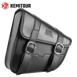 Motorcycle Swingarm Bag Left Side Solo Bag Retro Leather Swing Arm Bags for Softail Models Dyna Low Rider Motorcycle Accessories