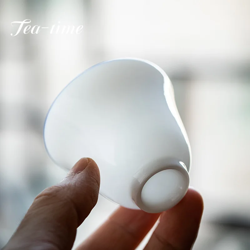 Boutique Sweet White Porcelain Teacups Thin Tire Master Cup Single Tea Bowl Small Tea Cup Kung Fu Tea Tea-tasting Wine Drinkware