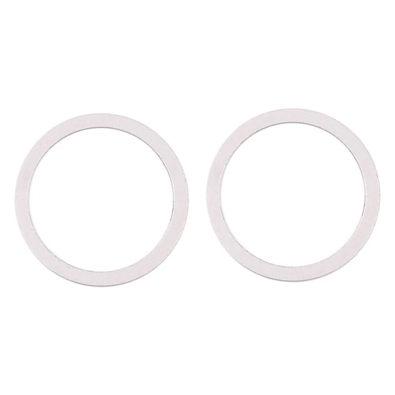 2 PCS Rear Camera Glass Lens Metal Protector Hoop Ring for iPhone 12(White)