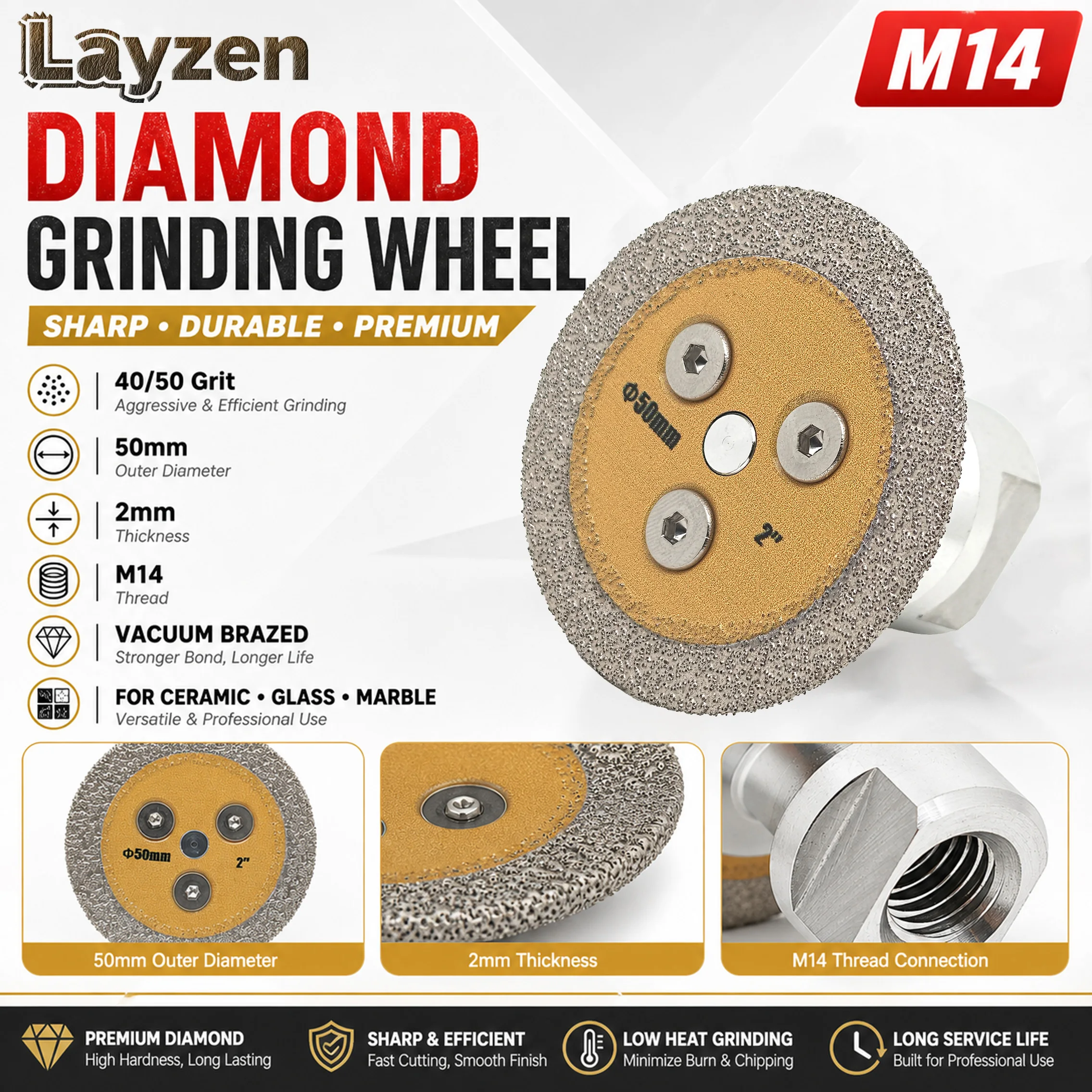 

Layzen Saw Blade With Removable Flange Turbo Cutting Disc For Granite Marble Ceramic Concrete Cutting Carving Tool
