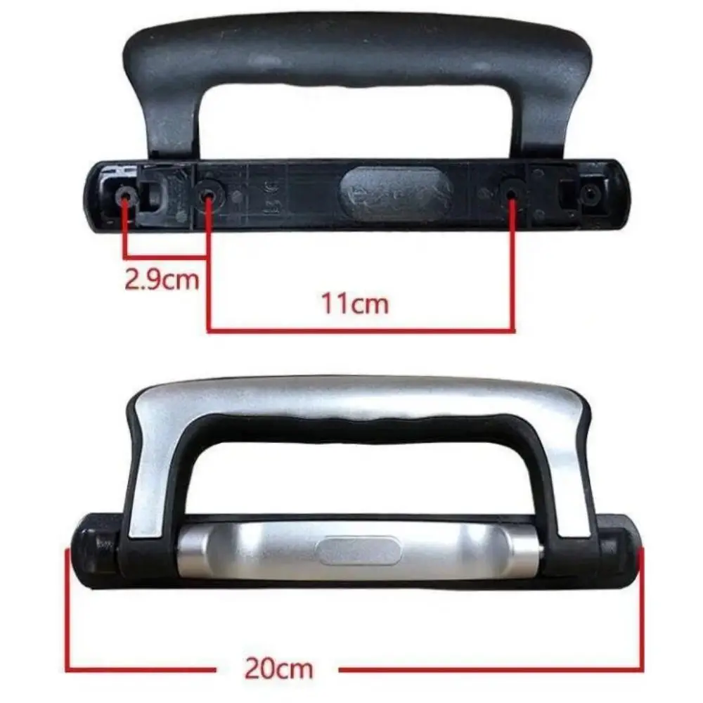 

Universal Black Silver Luggage Box Handle Plastic Travel Supplies Handle Grip Repair Replacement Suitcase Case Handle