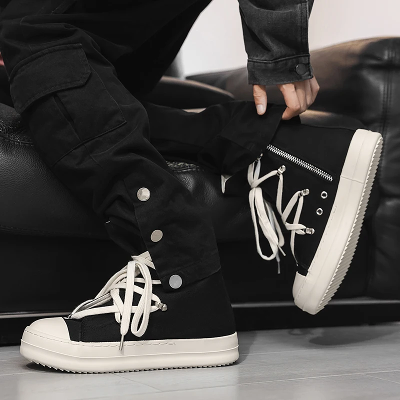 Scarpe alte stringate dal design retrò da uomo Scarpe da tavolo cool stile street alla moda e versatili, leggere e comode