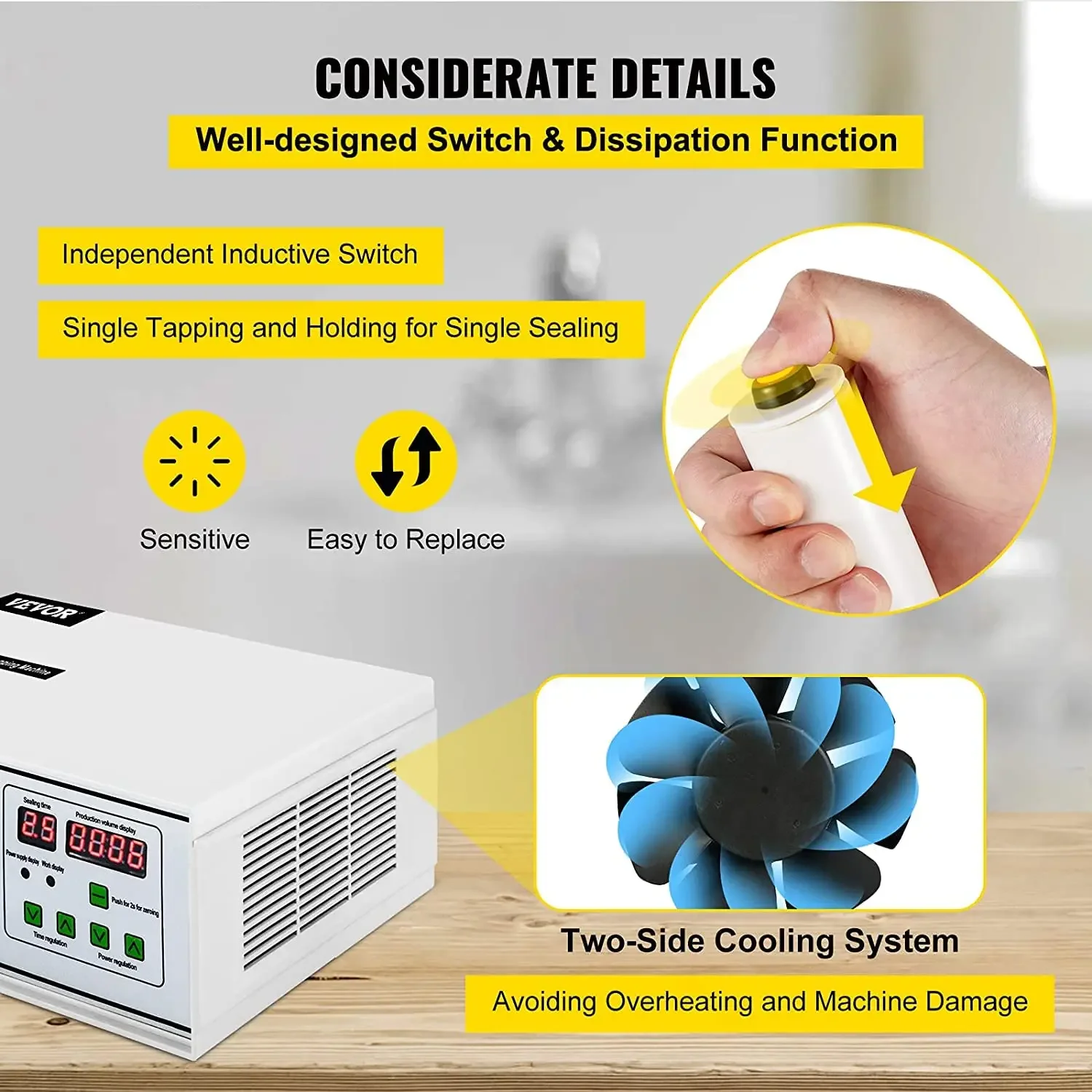 Induction Sealer, 20mm-100mm 110V Induction Bottle Sealing Machine, Induction Sealing Machine