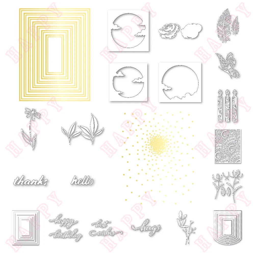 

New Metal Cutting Dies Hot Foil Butterfly Flower Glossary Diary Scrapbook Decoration Embossing Template Craft Engraving Handmade