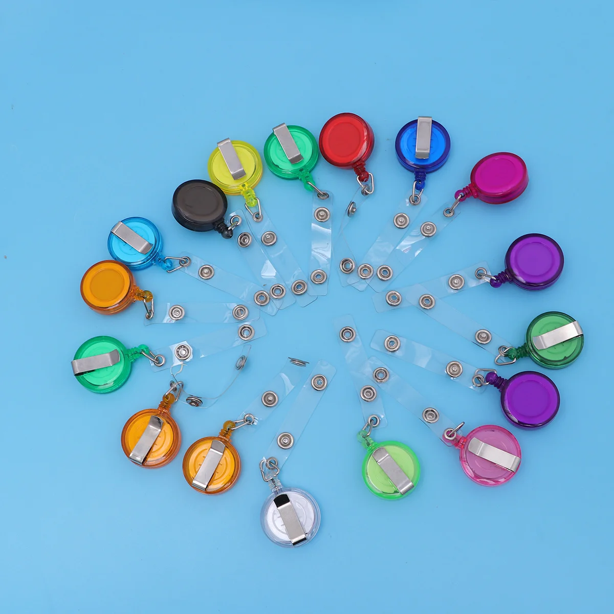 

20Pcs Retractable Badge Reel Buckle Chest Rope Stretching Id Badge Holder Clip for Office Trade Shows Business Staff Students