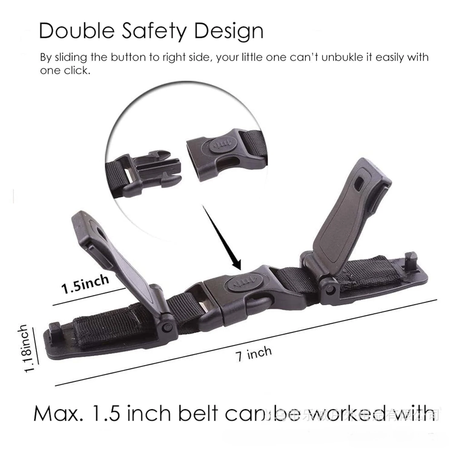 Child Seat Car Free-to-remove Buckle Seat Belt Chest with Lock Adjuster Retainer Auto Parts