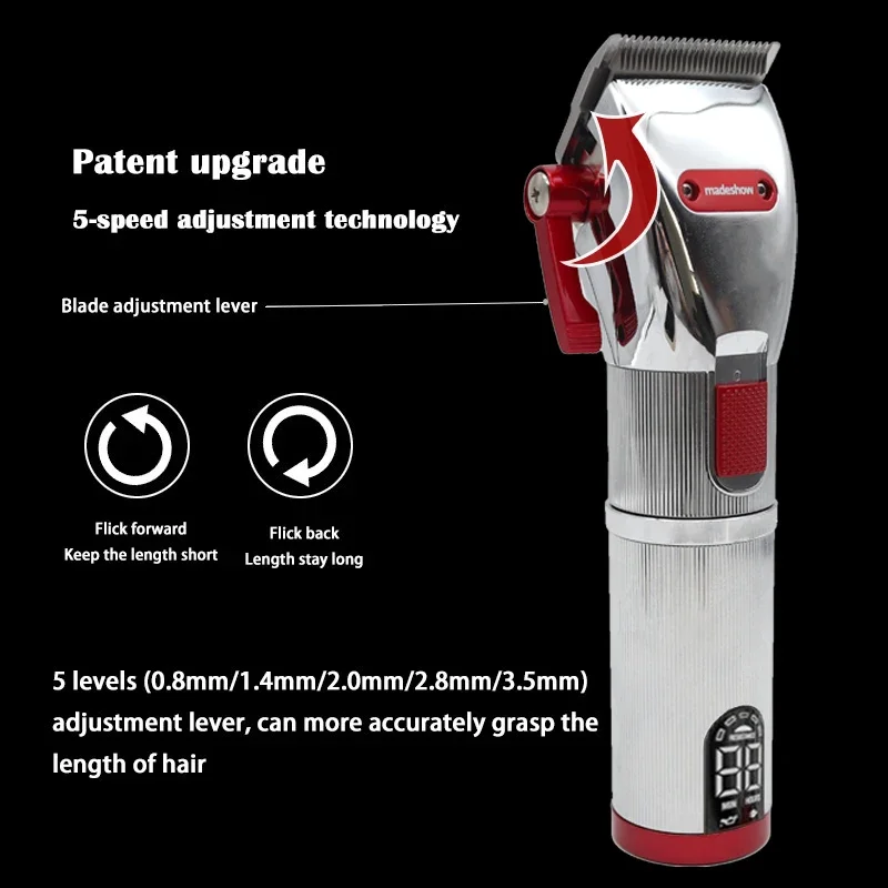 Madeshow M5 M6 Professional Cordless Hair Clipper Men's Barber