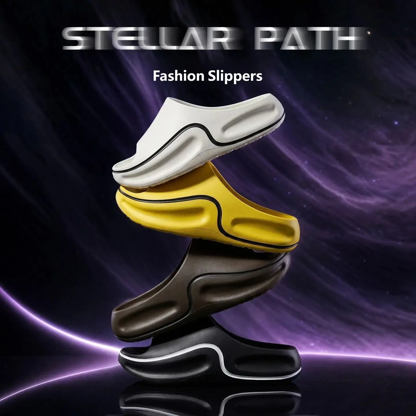Women Men Fashion Slide Slippers EVA Thick Platform Slipper Soft Cushioned Anti‑Slip Open Toe Casual Home Beach Slides