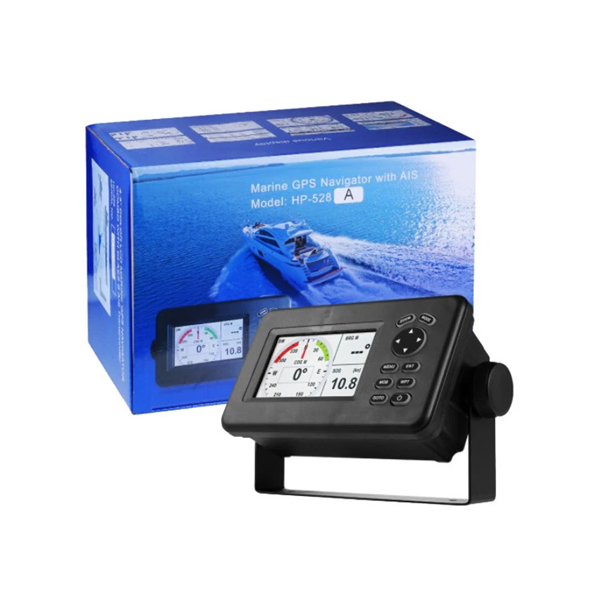 Hot selling Color LCD Chart Plotter Built-in Class B+ AIS Transponder Combo High Sensitivity Marine GPS Navigator HP-528A  ocean