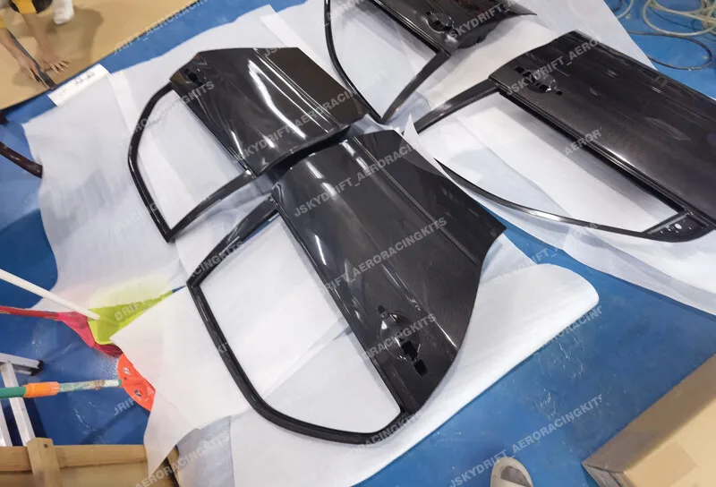 For Mitsubishi Evo 7 8 9 Front & Rear Door Replacement Carbon Fiber 4pcs car BodyKits - view 5