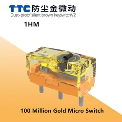 2~10Pcs New TTC Dustproof Gold Switch 100 Million Clicks Lifetime button mouse microswitch gold alloy contact 1HM micro switches