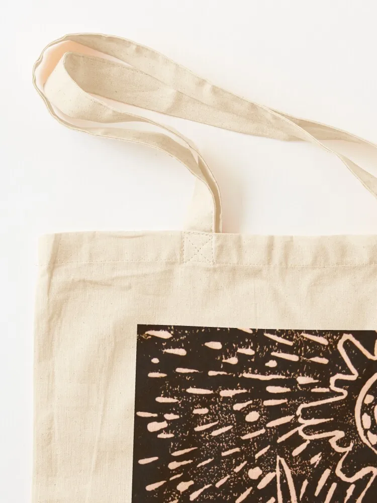 Rabbit / Hare Lino Print Watership Down Tote Bag canvas shopping bag Customizable tote bag Fabric tote screen