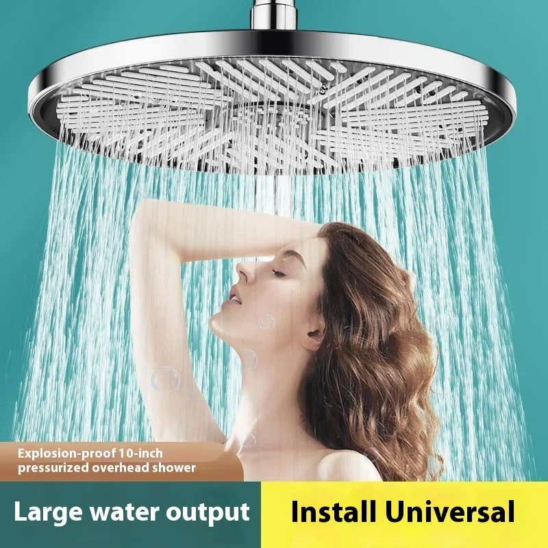 

10 inch pressurized large top spray nozzle with high water output for bathing and showering set