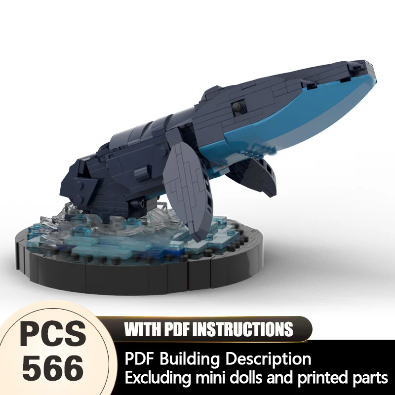 

Creators Animal Series Model MOC Building Bricks Blue Whale Modular Technology Gifts Holiday Assemble Children Toys Suit