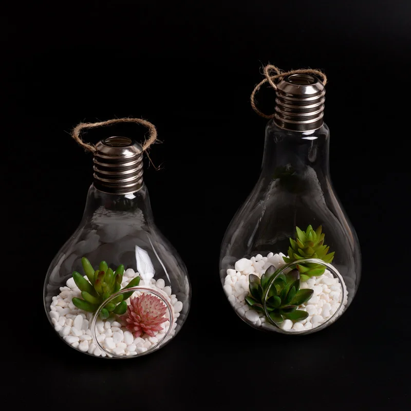 Spherical Bulb Glass Greenhouse Terrarium Moss Micro Landscape Preserved Flower Container Flower Pot Plants Container Decor