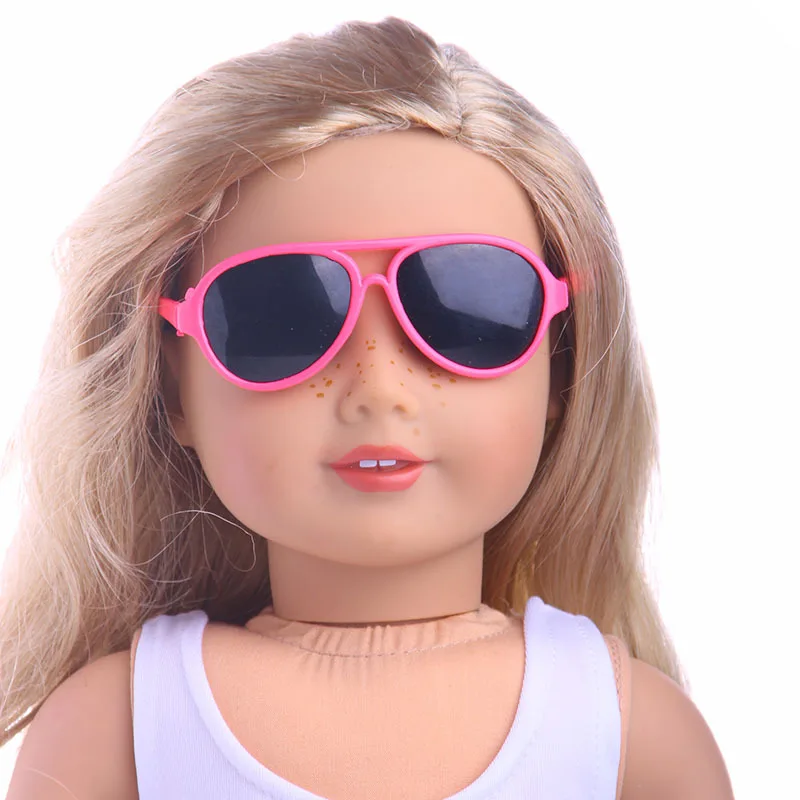 Fashion New Doll Glasses for 17 18 Inch Dolls Fashion Mini Sunglasses Doll Accessories Baby Cool Eyeglasses BJD Blyth Toy