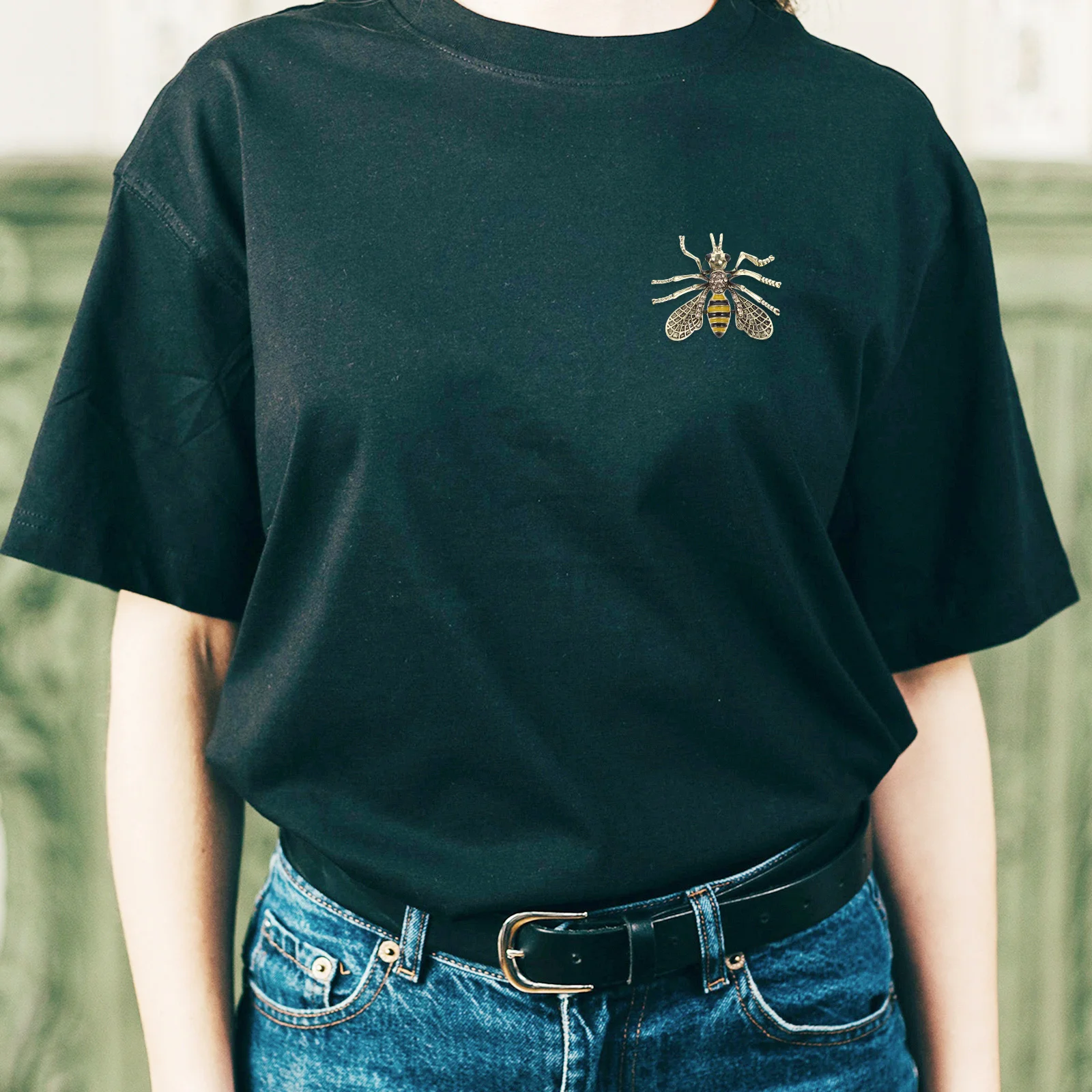 

Bee Rhinestone Brooch Pin Enamel Jewelry For Women Suit Scarf Hat Decoration Wedding Party Casual Wear Accessory