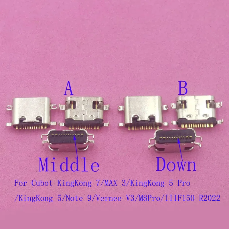 2-100Pcs USB Type C Charging Charger Dock Connector Plug For Cubot KingKong 7 5 MAX 3 Note 9 Vernee V3 M8 Pro IIIF150 R2022 Max3