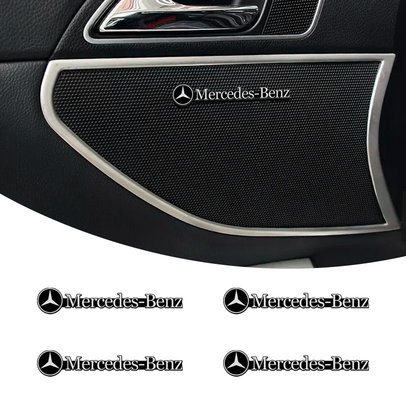 

Автомобильная аудиосистема, украшение, 3D алюминиевая эмблема, наклейка, аксессуары для Mercedes Benz W220 W205 W211 W212 GLC GLS AMG W203