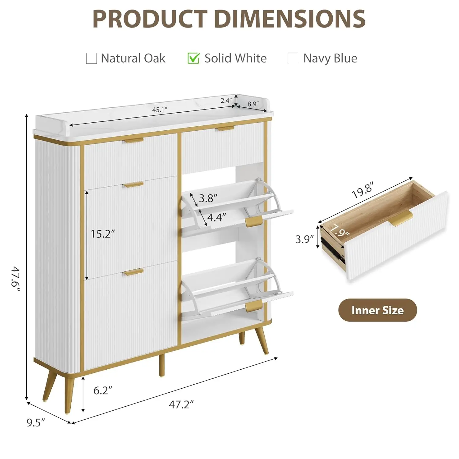 Fluted Shoe Cabinet…