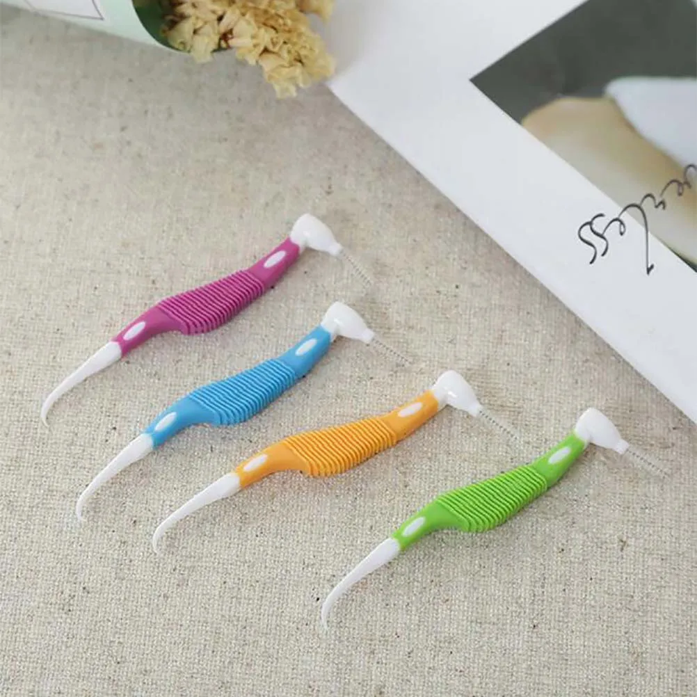 

8pcs Interdental Brush Hippocampal Shaped For Teeth Gaps Cleaning Tartar Removal Gum Massage Oral Care Tool Interdental Cleaners