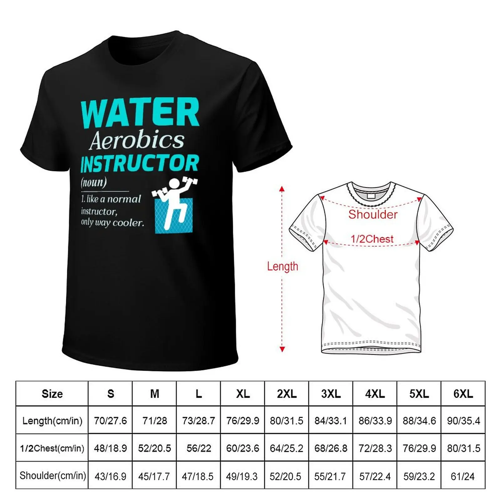 Water Aerobics Instructor Aquatic fitness Trainer T-Shirt Basic Regular Fit Casual T-Shirt