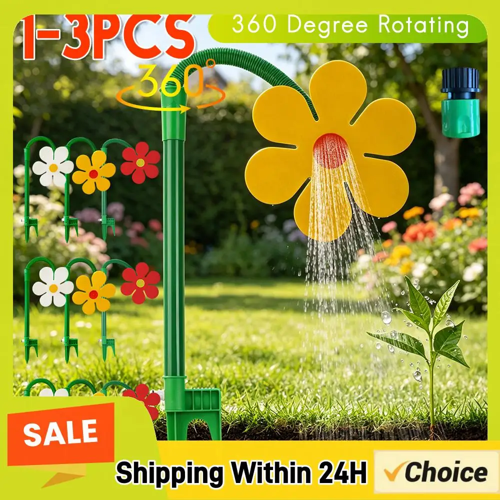

Crazy Daisy Sprinkler 360 Degree Rotating Funny Sun Flower Dancing Daisy Lawn Sprinkler for Yard Watering Dogs Playing US-spec