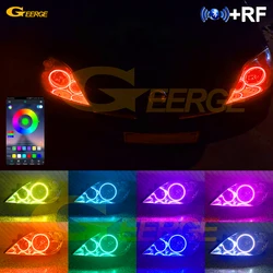 For Nissan Primera P12 2002 - 2004 2005 2006 2007 2008 Bluetooth APP Multi-Color Ultra Bright RGB LED Angel Eyes Kit Halo Rings