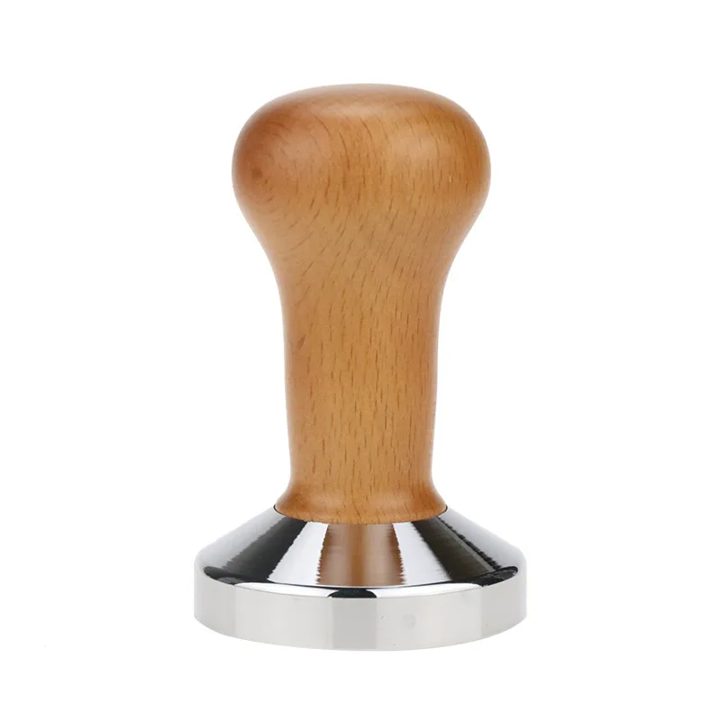 Tamper Espresso Profesional 58.5mm 51mm 57mm, Tamper Kopi Baja Tahan Karat Tugas Berat untuk Breville DeLonghi, Alat Penyegel Sempurna
