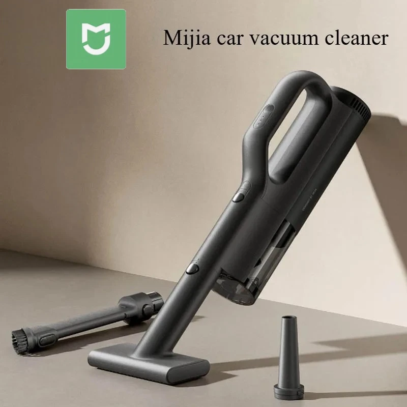 Mijia car vacuum cleaner has a suction of 21kPa, with 5 layers of filtration and a 150ML dust cup for deep dust removal