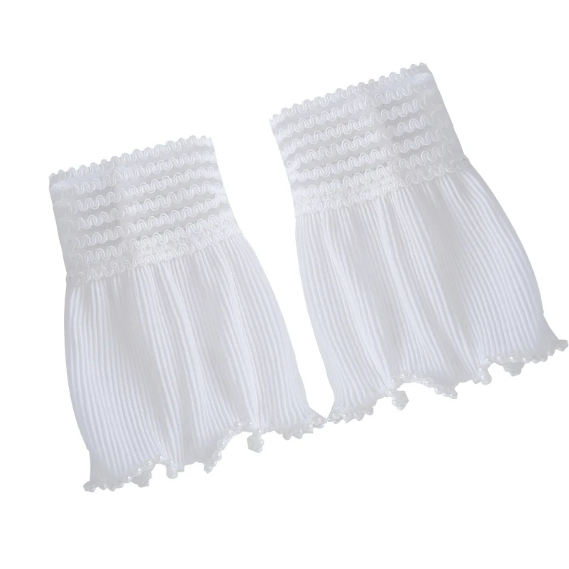 

Lace Ruffled Arm Sleeves Elastic Armwear Faux Wrist Cuffs Arm Covers for Sweater