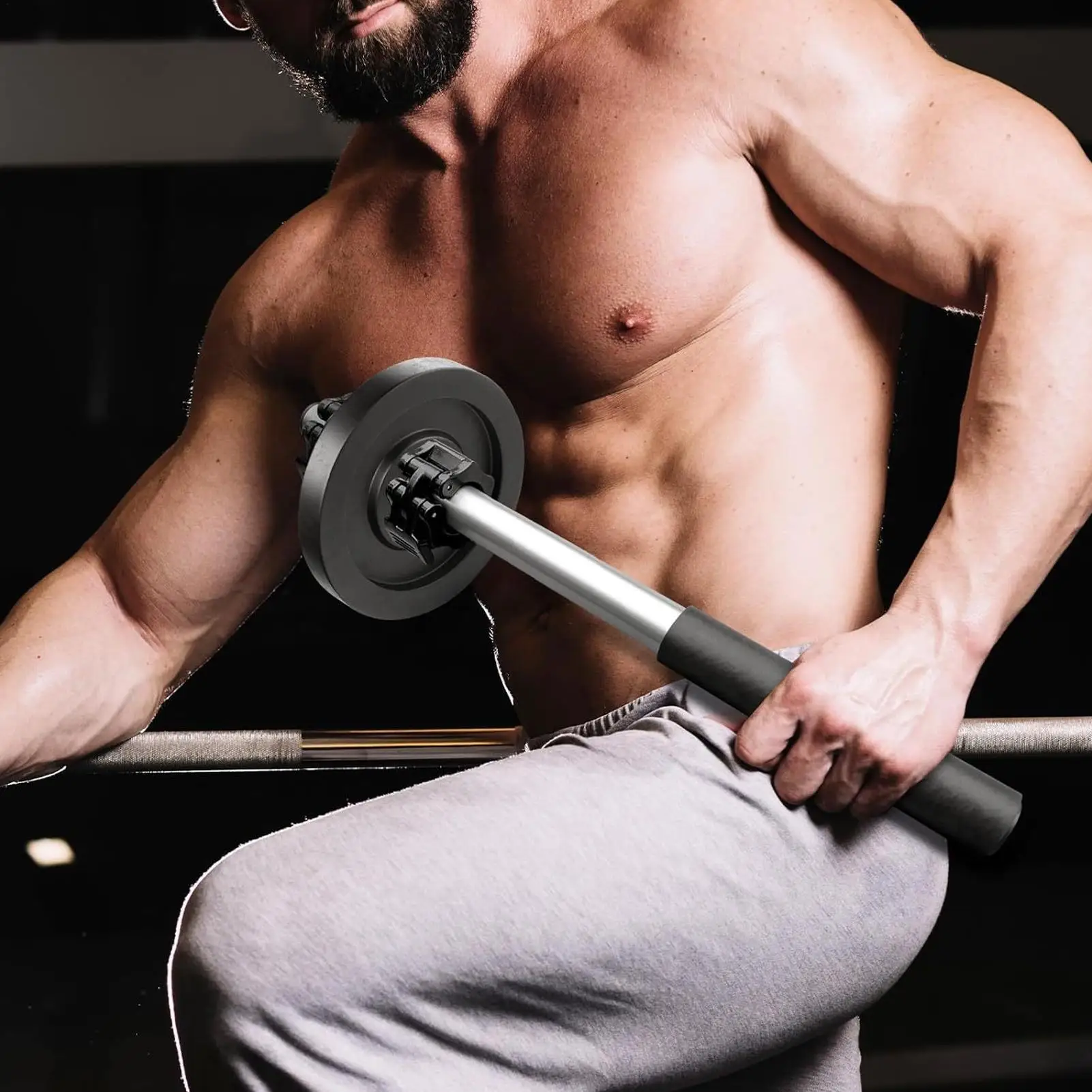 

Adjustable Dumbbell Handles Wrist Bar Exerciser Equipment Adjustable Forearm Trainer For Women Men Home Workplace Gym Fitness