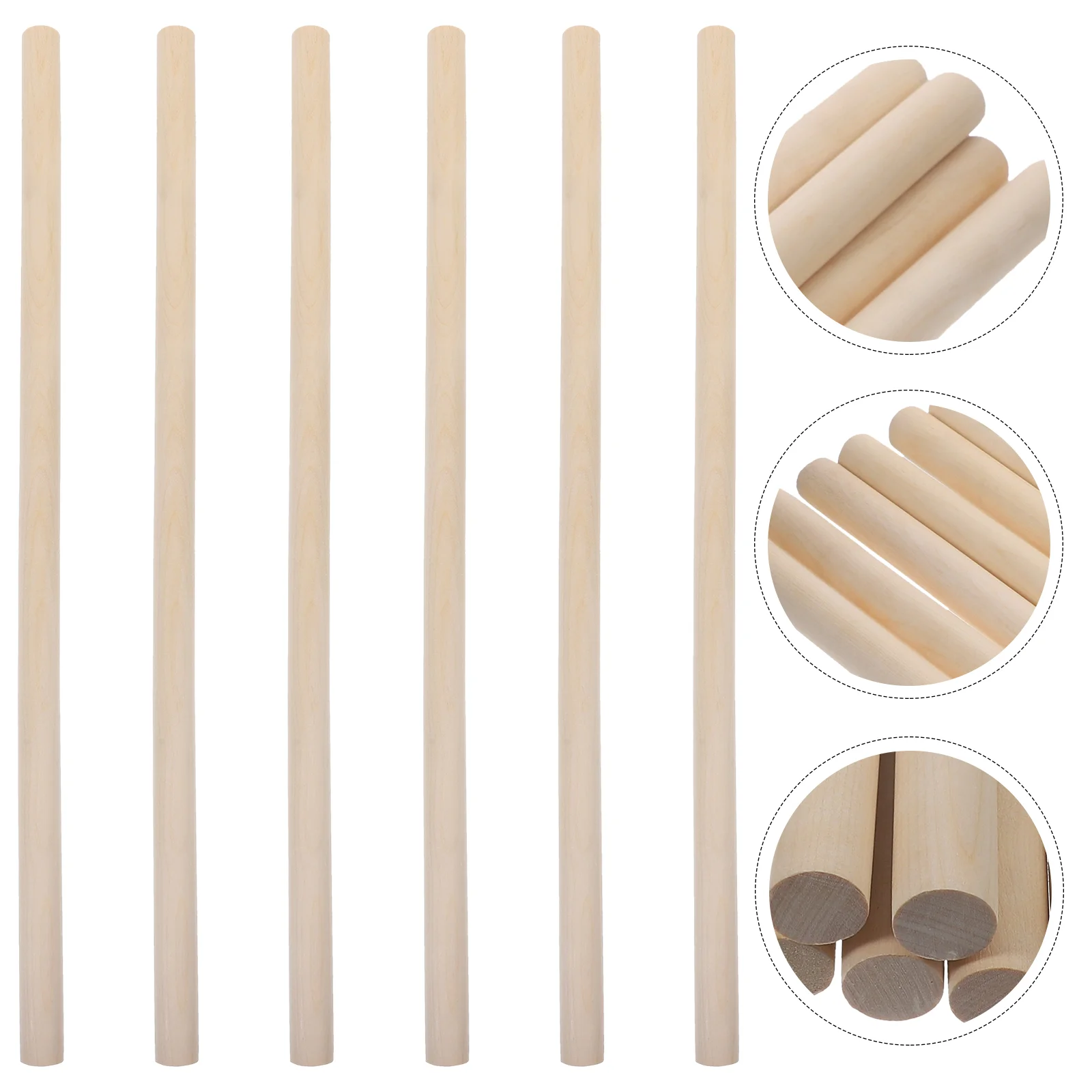 

6 Pcs 20mm Diameter 50cm Taekwondo Breaking Sticks Professional Karate Boards Essential Practice Equipment Lightweight