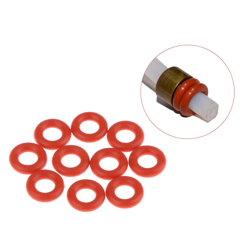 10Pcs O-rings Food Grade Silicone For Coffee Machine Pressure Tube O Sealing Washer Red VMQ Repair Box Assortment Kit.