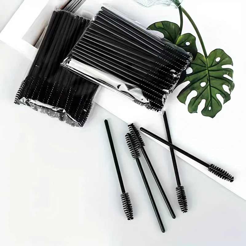 25 قطعة من فرش الرموش والحواجب النباتية - عصا سبولي خالية من اللاتكس لوصلات الماسكارا والصالون ومجموعة السفر #1