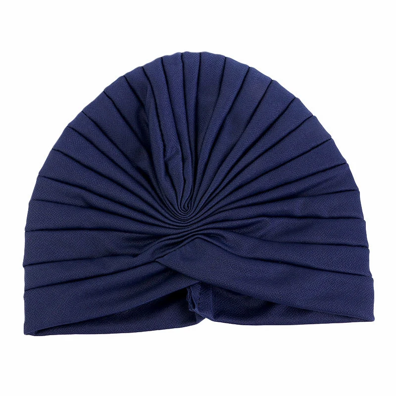 Cappello Hijab interno musulmano donna Turbante indiano foulard pieghettato berretti morbidi cofano cancro chemio Cap copertura perdita di capelli Turbante Mujer