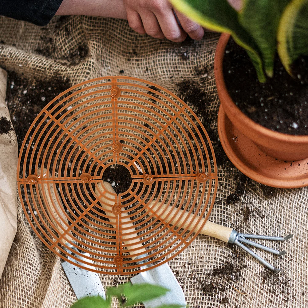 

6Pcs Plant Pot Grid Cover Hollow Flowerpot Soil Protector Guard Pet Protection Prevent Digging Indoor Outdoor Pot Mesh Pad