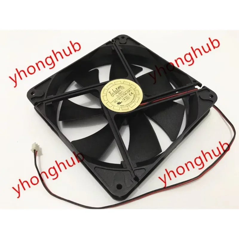 YATE LOON D14BH-12 DC 12V 0.70A 140x140x25mm Server Cooling Fan