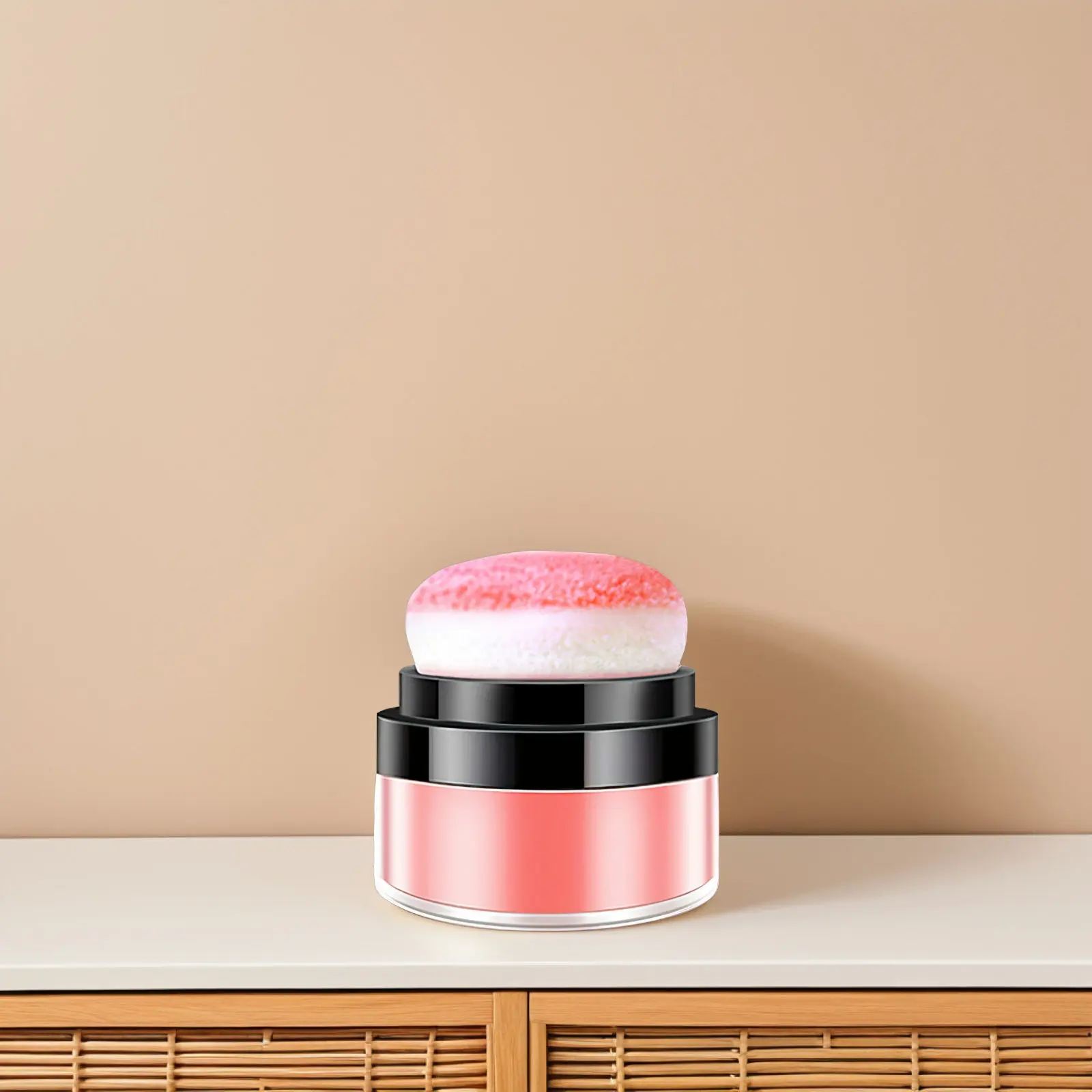 Blush in polvere Mushroom Head con applicatore, morbido e sfumabile, per un trucco leggero o pesante, ideale per il viso.