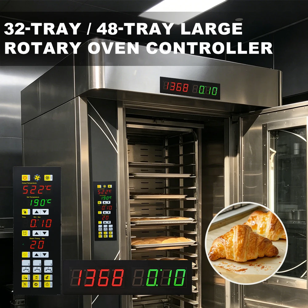 MK6771 Large Rotary Oven Temperature Controller IP65 Waterproof Control Panel with Customizable up to 1300°C