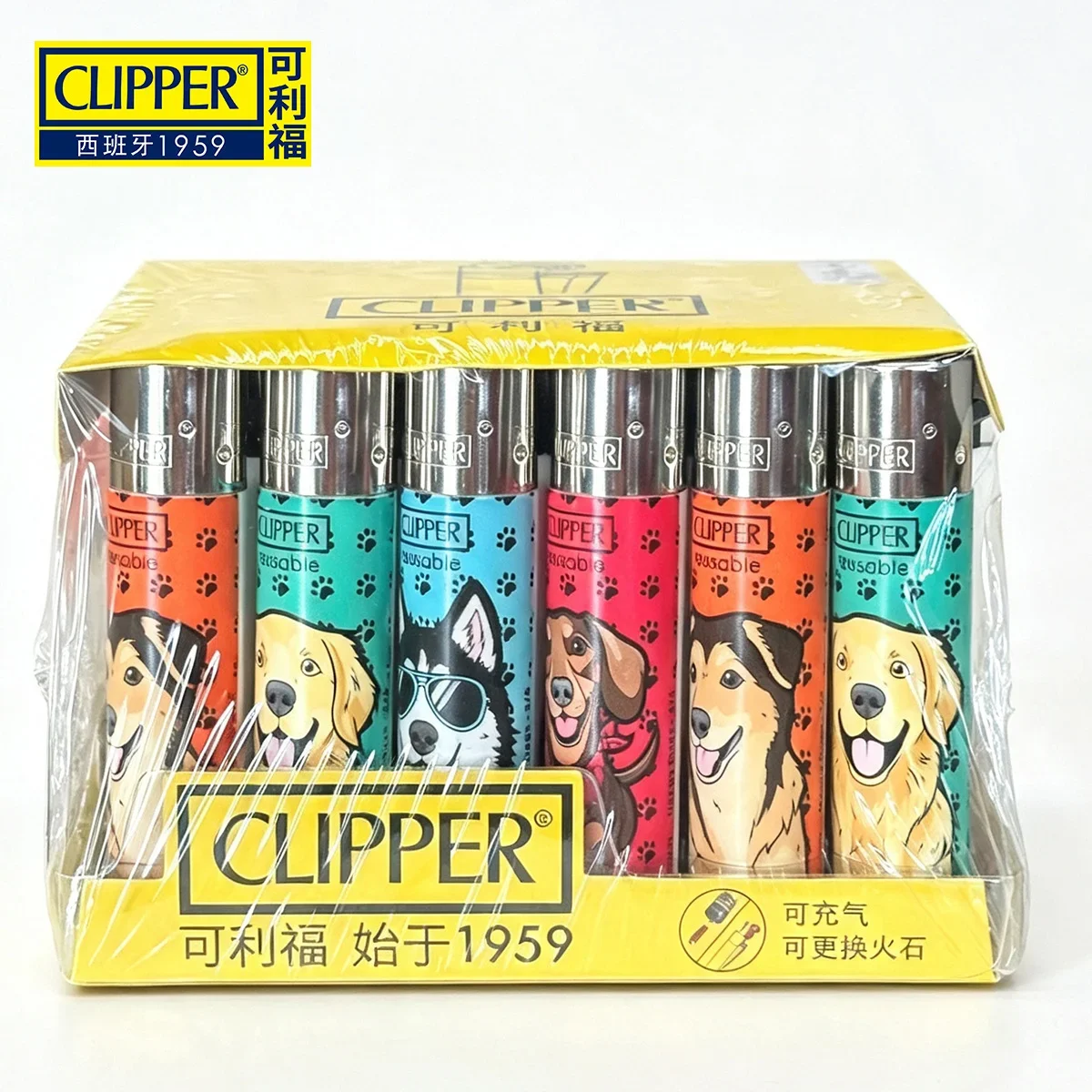 2027 CLIPPER Butane Open Flame Lighter 24 Pcs Wholesale Firestone Wheel Igniter Portable Smoking Accessories for Men