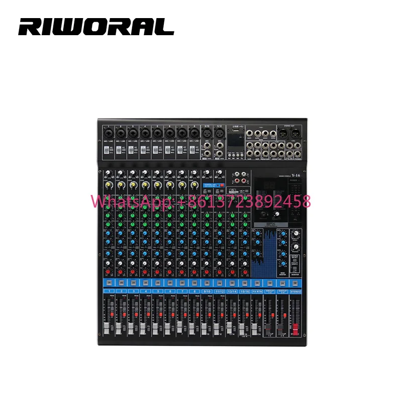 Y-16 16-Channel Audio Sound Power Mixer USB Audio Mixing Console Equipment