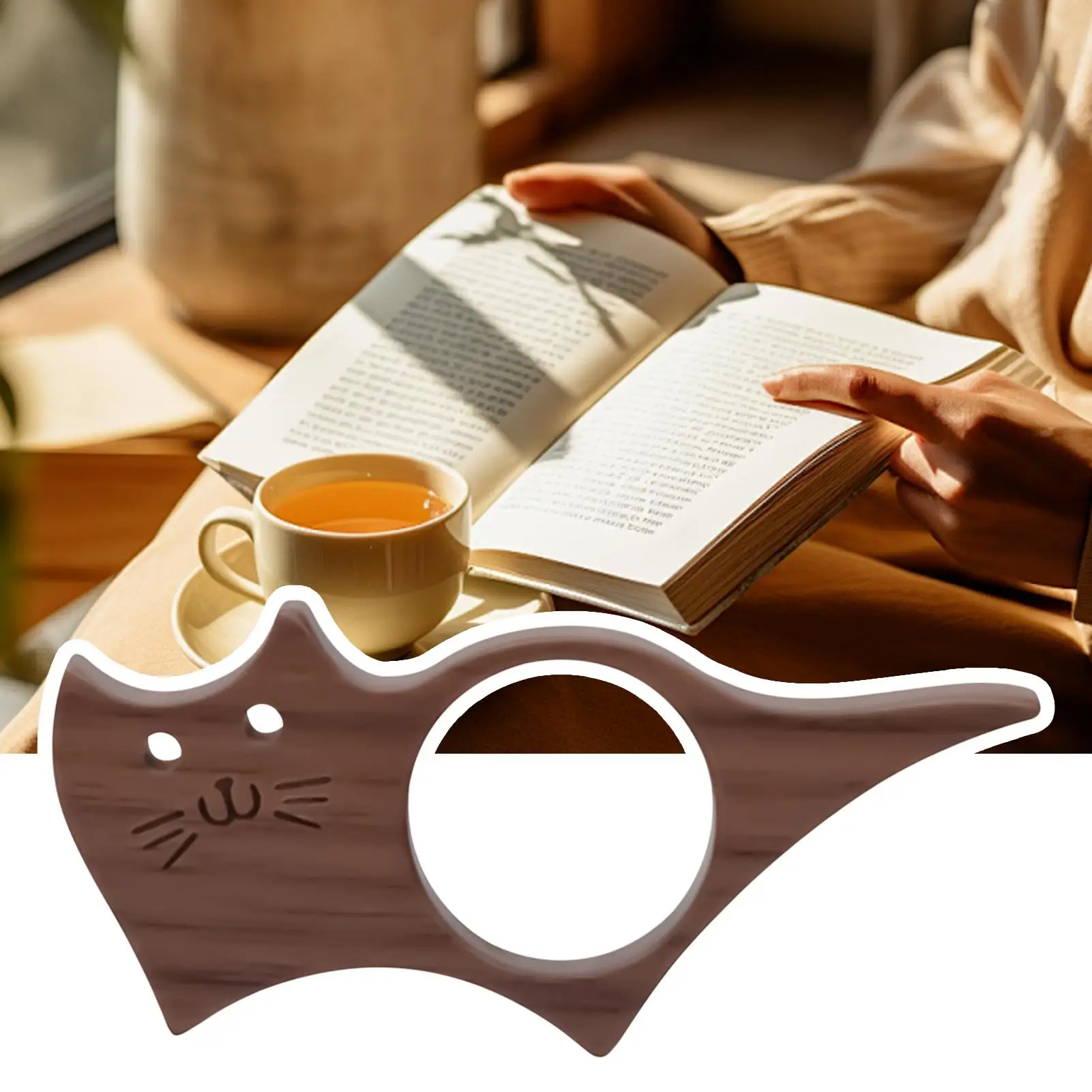 حامل صفحة كتاب الإبهام على شكل قطة حامل صفحة الإبهام مشبك محمول حلقة مرجعية خشبية لسرير الدراسة وكتاب الطبخ الجامعي والمطبخ