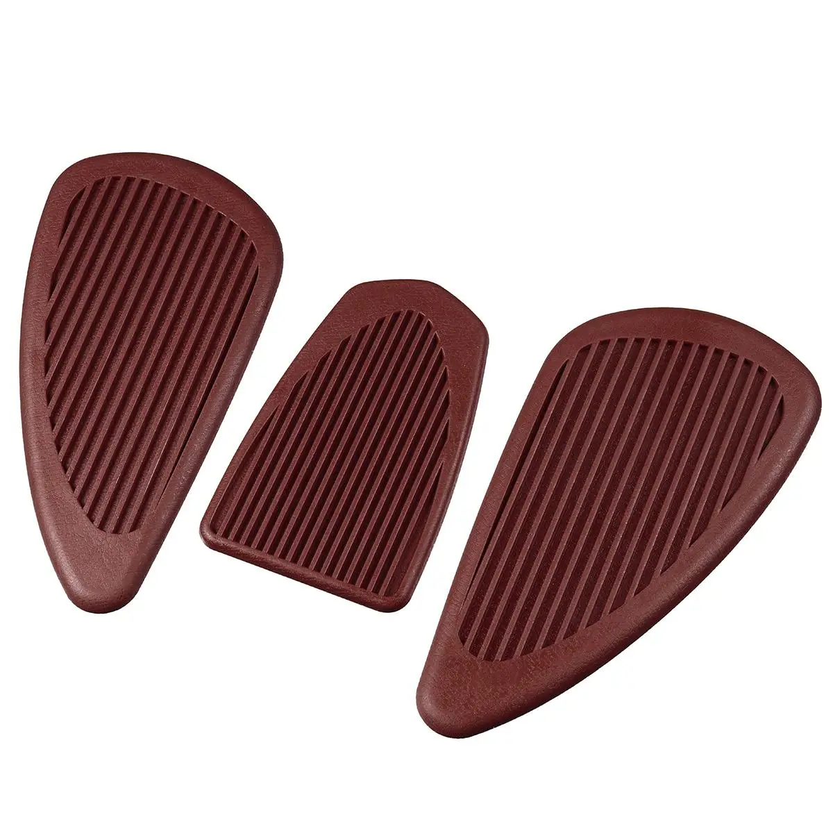 

Motorbike Traction Pad 3Pcs/set Rubber Retro Motorcycle Tank Pad Cafe Racer Fuel Tank Knee Pad Protector Sticker Stripes Decal