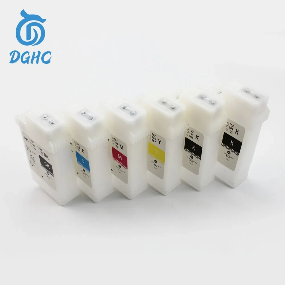 6pcs/lot 130ML/PC Refillable Ink Cartridge Without Chip For Canon IPF650 IPF655 IPF750 IPF755 IPF760 IPF765 Printer