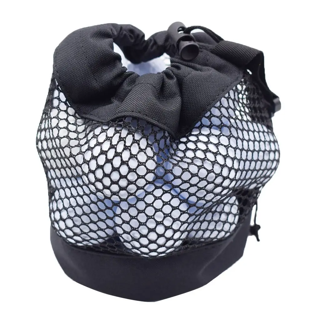 Drawstring Closure Golf Ball Storage Bag Portable High Quality Mesh Golf Ball Pouch Foldable Large Capacity Golf Net Bag