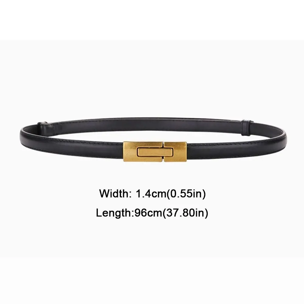 حزام جلد طبيعي مع مشبك معدني للنساء ، حزام الخصر ، جلد البقر ، تنوعا ، تصميم فاخر ، الموضة