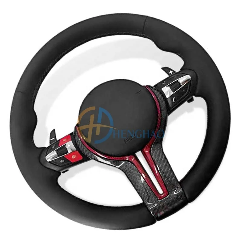 Customized M Sport Leather Steering Wheel Fit for BMW F10 F15 F20 F25 F30 M3 M6 M5 Carbon Fiber Steering Wheel - view 2