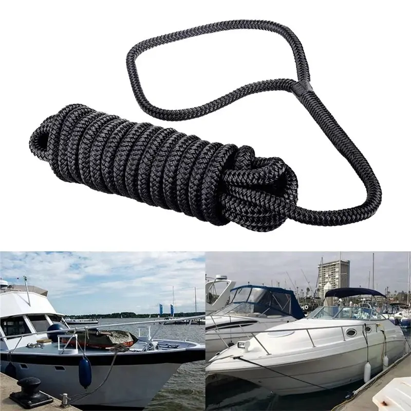 ABBP-Boat Dock Lines Mooring Rope 3/8 Inch Nylon Bumper Mooring Line For Yacht Line Anchor Rig Line Accessories