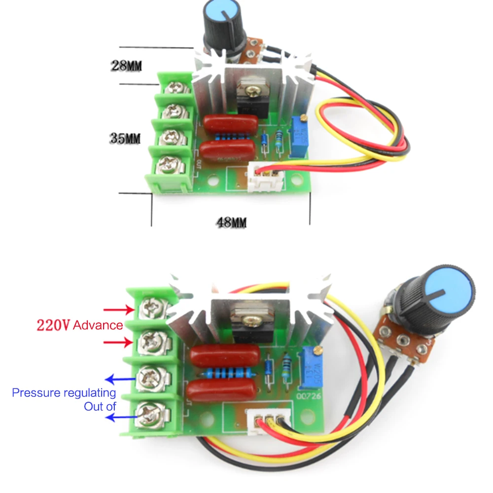 AC 220V 2000W Dimming Dimmers Motor Speed Controller Electronic Voltage Regulator Module